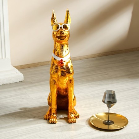 Table decorative stand "Doberman with glasses" 26x46x74 cm-2