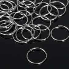 Connective ring 0.7 × 12mm (set 50 g, ± 360 pcs) cm-995, silver color