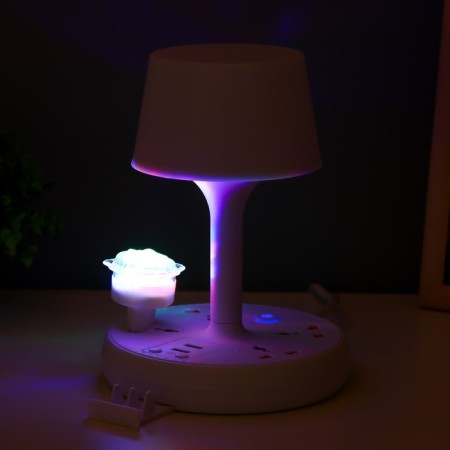 Board Lamp "ERA" LED 5W 3000K-6000K 4 outlet 2xUSB2.0 MIX 15x15x22cm RISALUX-8