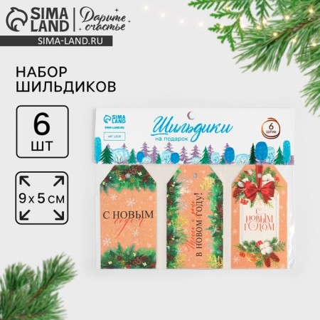Schildik is decorative in the “Miracles Time” set, 6 pcs, 5 x 9 cm, New Year-3
