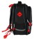 School backpack 37 x 28 x 13cm, ergonomic back, Across 557, black/red