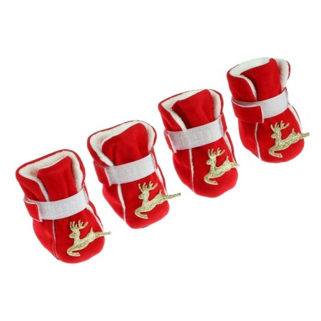 Deer boots, set 4 pcs, size m, red