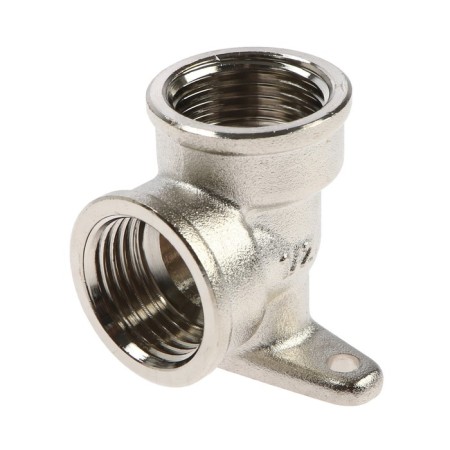 Aqualink corner, 1/2 ", internal thread, with a wall mount, nickel -plated brass-2