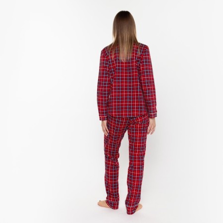 Homemade female set (fufaika/trousers), red color, size 52-8