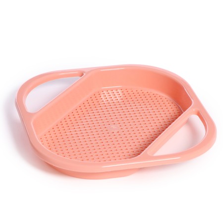Set for playing in the sand "Emerald City": bucket, sieve, scoop, rake, 4 molds-8