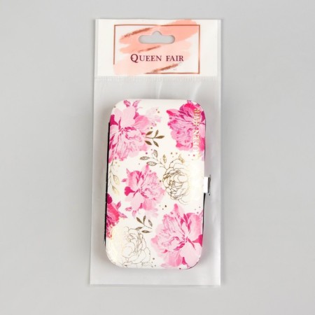 The manicure set of "delicate peonies", 7 items, in a case-7
