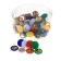 Office buttons 10 mm with a colored plastic head, in a plastic jar of 100 pieces