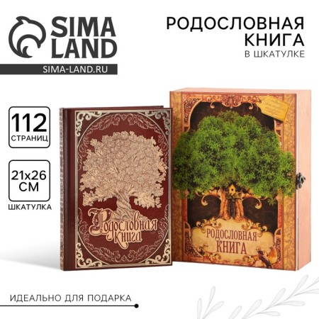 The genealogy book in the box "Tree of Life", 56 sheets, 20 x 26 cm