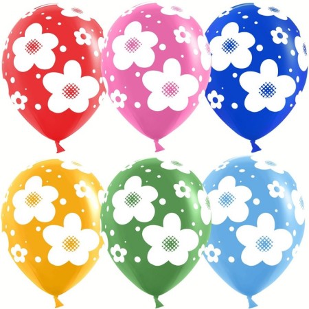 Shar Latex 12 “Flowers”, pastel, 5-hand, set 25 pcs., Mix
