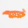 Brying toy "crocodile" for dogs, 19 cm, orange