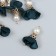Decor for creativity Textile "Flower with pearls. Coniferous" set 10 pcs 2.5 cm