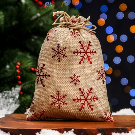 Gift bag from the canvas "Snowflakes", 15 x 20 cm