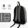 School backpack of textiles with lightning, external pocket, gray color