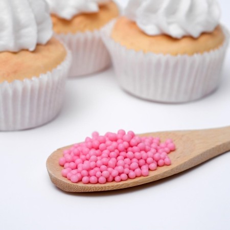 Sprinking confectionery with a soft center for yogurt, pink 50 g-1