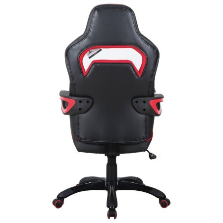 Playing armchair Brabix "Nitro GM-001", fabric, eco-leather, black, red inserts-4