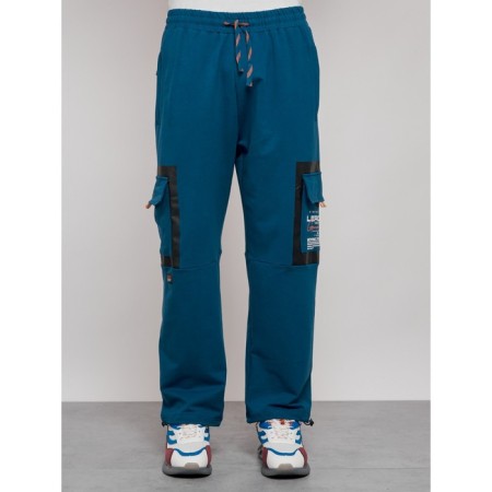 Sports male pants, size 50, blue color-15