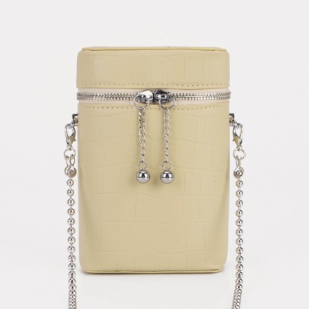 Cross-Bodi bag, lightning department, long belt, dark beige color