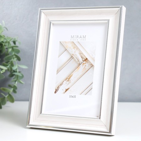 Photo frame Plastic "Mira" 10x15 cm, 642468 beige (plastic screen)-1