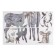 Plastic sticker interior "deer family in the forest" 60x90 cm