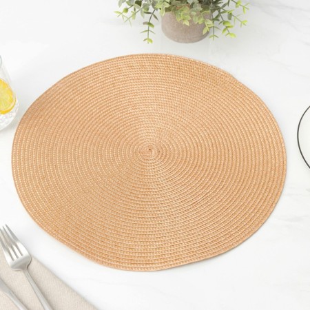 Serving napkin on the table “Loft”, d = 38 cm, sand color-6