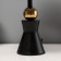 Ansi table lamp E27 40W black and gold 23x23x40 cm