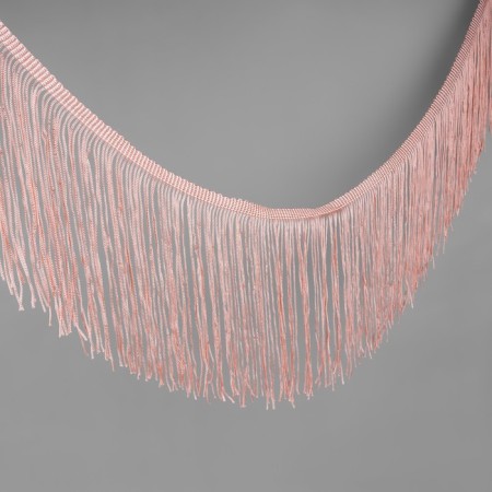 Decorative braid "Furrm", 15 cm, 5 ± 0.5 m, pale-peach color