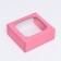 Box the team, cover is, with a window, pink, 14.5 x 14.5 x 6 cm
