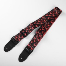 Guitar belt, length adjustment, with a pattern, width 5 cm