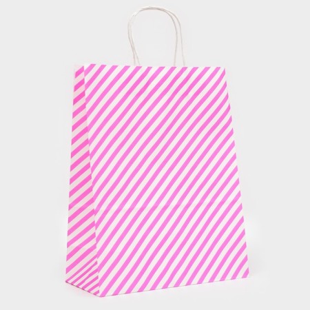 Crafts package, "pink lines", 33 x 26 x 12 cm-1