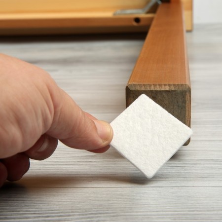 Furniture pad Tundra, 40 x 40 mm, square, white, 8 pcs.-8