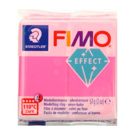 Plastic - polymer clay, 57 g, Neon Effect, fuchsia-1