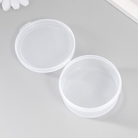 Bank for scrapbooking plastic "Circle" transparent 6.5x6.5x2.5 cm-1