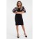 Female dress, size 44, black color, pink
