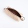 Key of zipper, length 12.5 cm, ring, beige color
