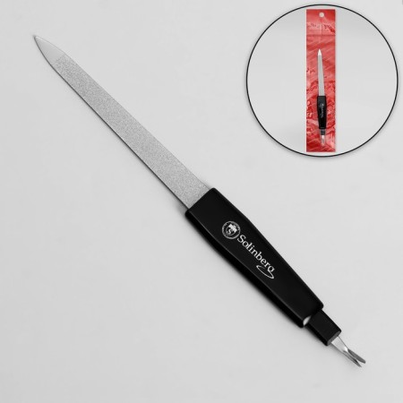 Metal peel-trimmer for nails, 16 cm, black color, 006-1