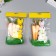 Decor "Bunny with carrots and grass" set 4 pcs mix 15 cm