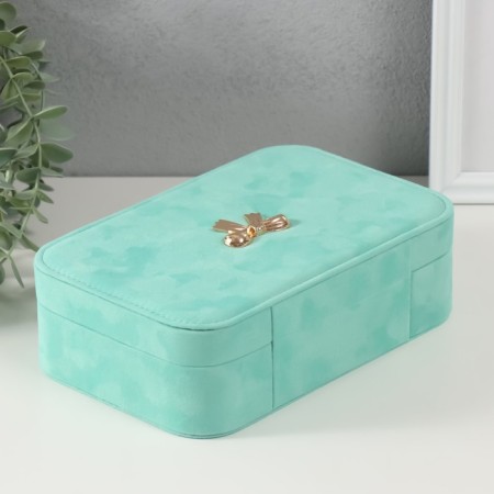 Textile box for jewelry "Bant" Blue 22x14.5x7 cm-4