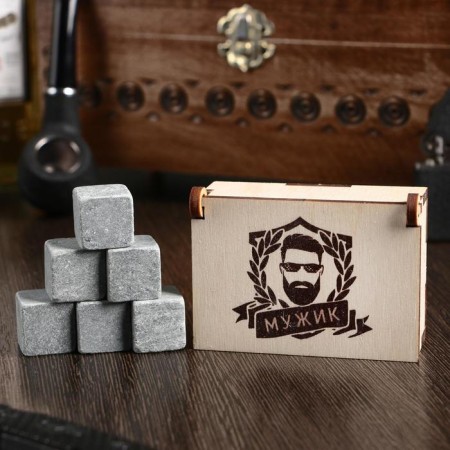 Wisks "man. Boroda", in a box, natural steat, 6 pcs
