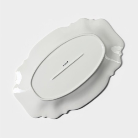 Porcelain oval Magistro “suite”, 35.5 × 23.5 cm, white color-4