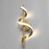 Sconces "curl" Led 3000k gold 40x12x12cm