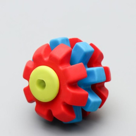 Chewing toy "bumps of fate", tpr, 7 cm, yellow/red/blue-2