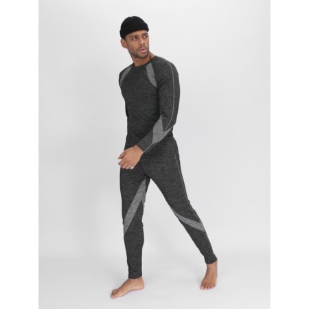 Male thermal underwear, size 52-54, dark gray color-1
