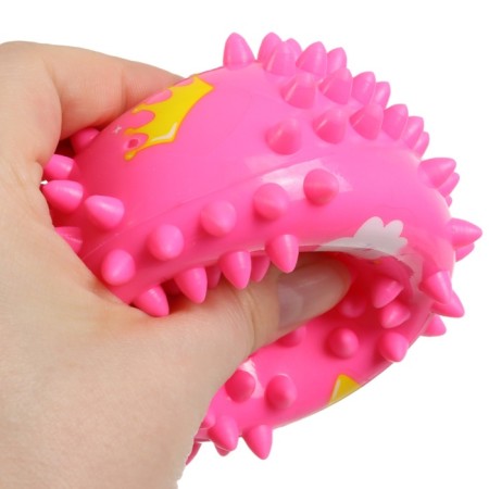 Developing tactile ball "Princess", diameter 9 cm, with a squeak, in a bag, crumb I-3