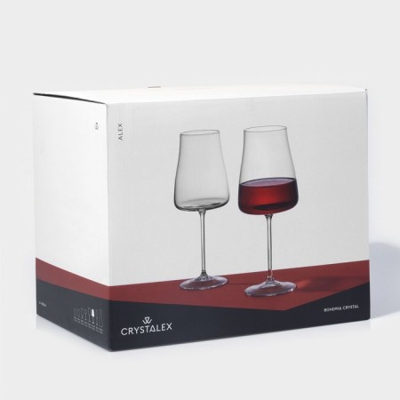 A set of glasses for wine Alex, glass, 600 ml, 6 pcs-5