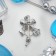 Brooch "Flowers" forget -me -nots, blue color in silver