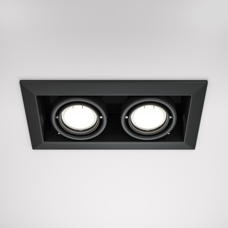 The built-in lamp Technical DL008-2-02-B, 2x50W, 24.5x12.6x7.2 cm, GU10, Black Color Black-2