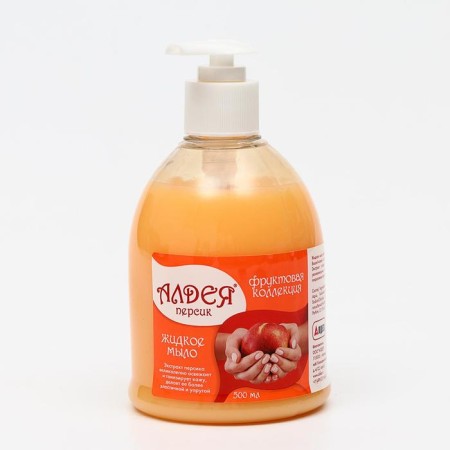Liquid soap "Alde", peach, 0.5 liters