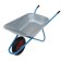 Construction wheelbarrow, single -wheeled: cargo/p 180 kg, volume of 100 l, blue pens