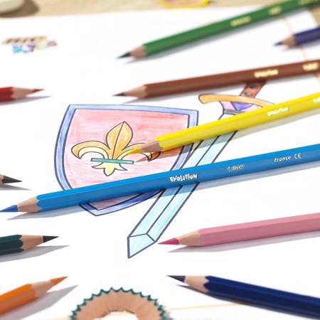 Pencils 12 flowers BIC Kids Evolution Ecolutions, children's, shock -resistant, plastic-11