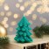 New Year's candle "Christmas tree", 6.5 cm, green